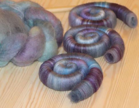 Dusky blue, pink and grey braid Dusky blue, pink and grey braid