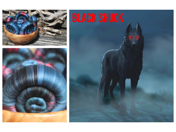 Black Shuck rolags - 100g Black Shuck rolags - 100g