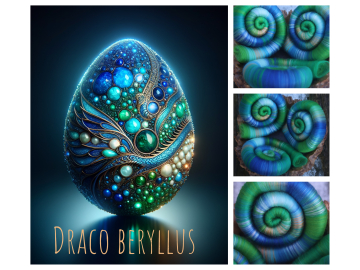 Draco Beryllus rolags - 100g