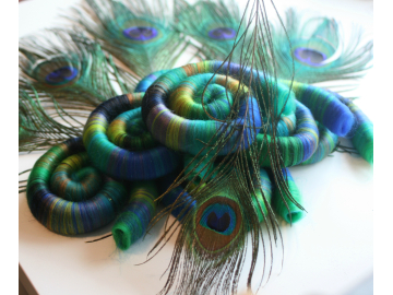 A Peacock's Tale Rolags - 100g