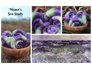 Monet's Sea-Study Rolags - 100g