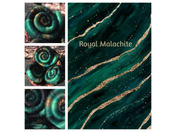 Royal Malachite rolags - 100g
