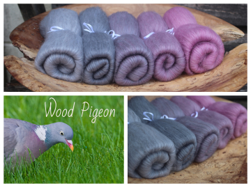 Wood Pigeon Gradient Batt Set Wood Pigeon Gradient Batt Set