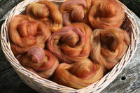 Autumn Blaze - Handpulled roving nests - 100g