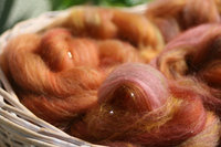 Autumn Blaze - Handpulled roving nests - 100g