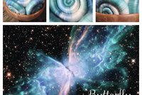 Butterfly Nebula rolags - 100g