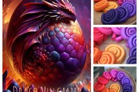 Draco Vulcanis - 110g gradient rolag set