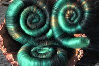 Royal Malachite rolags - 100g