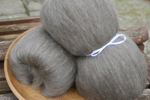 Masham / Baby llama / Honey Tussah Silk Smooth Batts - 135g