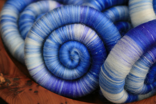 PHAT FIBER - February 2016 - Crystal Ice Cave Rolags / Punis - 100g