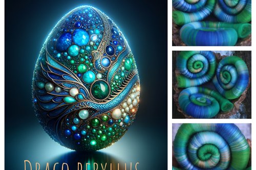 Draco Beryllus rolags - 100g