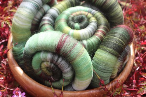 Mossy Frog rolags - 100g