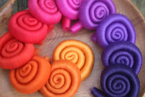 Draco Vulcanis - 110g gradient rolag set