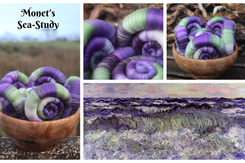 Monet's Sea-Study Rolags - 100g