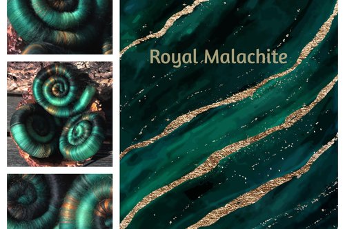 Royal Malachite rolags - 100g