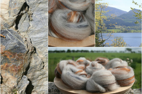 Skiddaw Slate - Handpulled Rovings - 100g