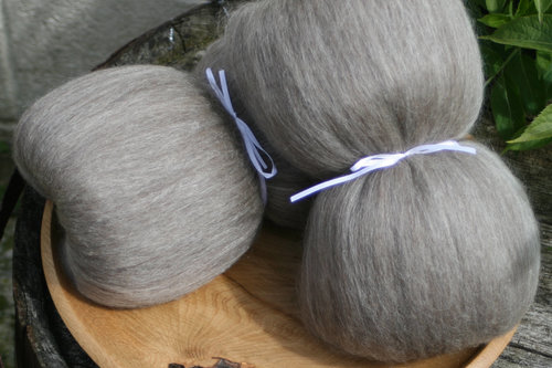 Masham / Baby llama / Honey Tussah Silk Smooth Batts - 135g