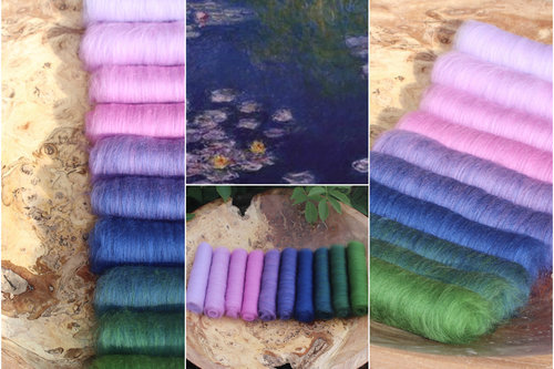 Monet's Lily Pond XL Gradient Batt Set - 150g
