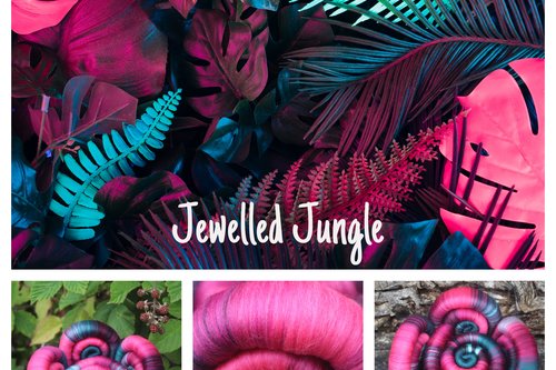 Jewelled Jungle rolags -100g