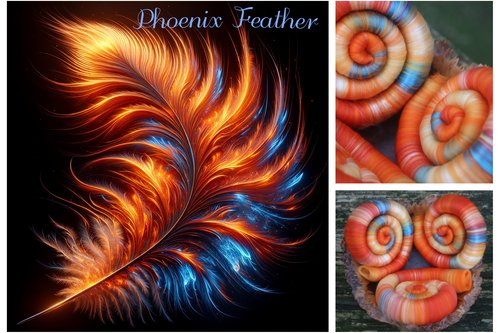 Phoenix Feather rolags - 100g