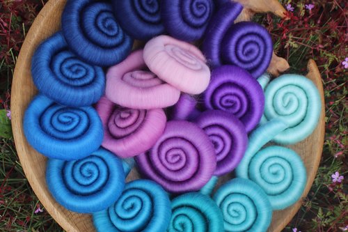 Trailing Tentacles gradient rolag set - 130g