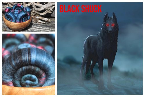 Black Shuck rolags - 100g